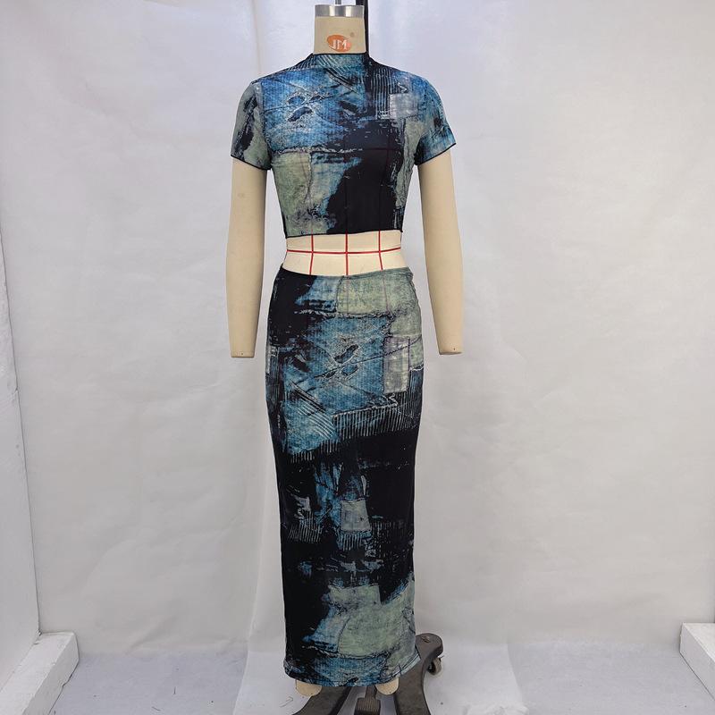 New Style Summer Women s Stand-up Collar and Navel-exposed T-shirt High-waist Hip Skirt Base Casual Suit S
New Style Summer Women s Stand-up Collar and Navel-exposed T-shirt High-waist Hip Skirt Base Casual Suit S