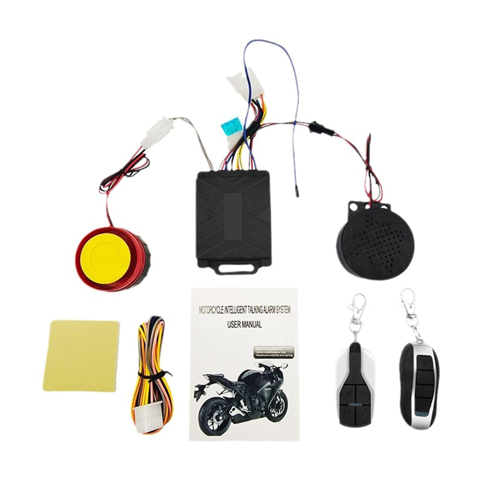 Motorcycle Anti Theft Security Warning Alert Set 125db 12V Waterproof Scooter Burglar Alarm Systems with Remote Control 1
Motorcycle Anti Theft Security Warning Alert Set 125db 12V Waterproof Scooter Burglar Alarm Systems with Remote Control 1