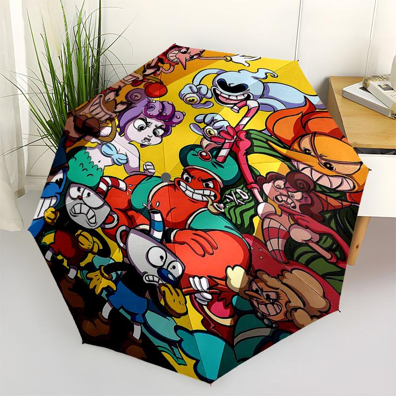1pc Cuphead & Mugman Outdoor Umbrella - Automatic Opening/Closing, Portable 3-Fold Design, 8-Rib Iron Frame, Perfect Gift for Fans, Travelers, Daily U
1pc Cuphead & Mugman Outdoor Umbrella - Automatic Opening/Closing, Portable 3-Fold Design, 8-Rib Iron Frame, Perfect Gift for Fans, Travelers, Daily U