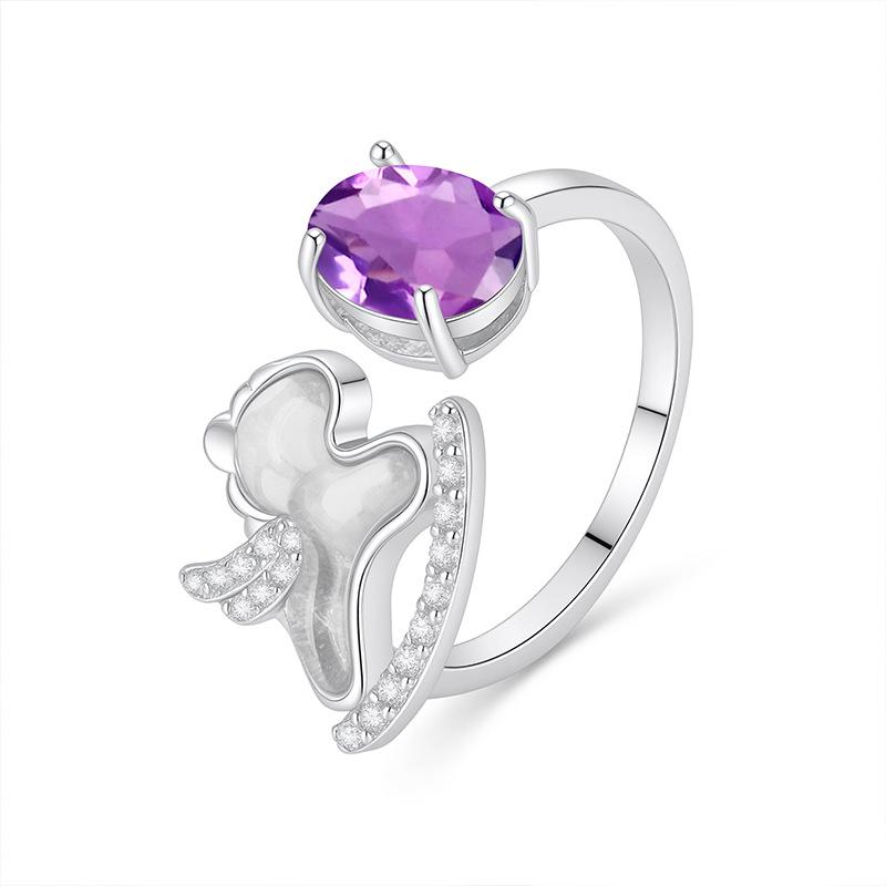 S925 Sterling Silver Horse Ring with Natural White Crystal/Garnet/Topaz/Olivine Adjustable Jewelry Opening adjustable
S925 Sterling Silver Horse Ring with Natural White Crystal/Garnet/Topaz/Olivine Adjustable Jewelry Opening adjustable