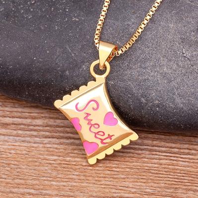 Nidin Trendy Brass Enamel Sweet Candy Pendant For Women Charms Chain Necklace Cubic Zirconia Gold Plated Party Wedding Jewelry рожевий
Nidin Trendy Brass Enamel Sweet Candy Pendant For Women Charms Chain Necklace Cubic Zirconia Gold Plated Party Wedding Jewelry рожевий