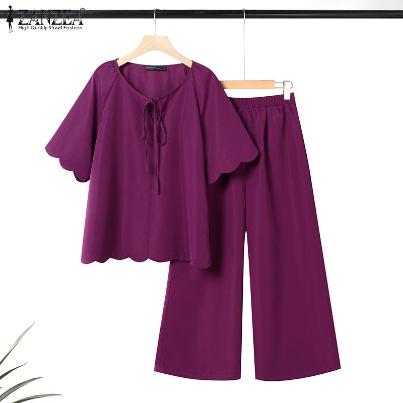 ZANZEA Women Short Sleeve T-Shirt and Pants Casual Two Piece Summer Sets 5XL темно-синього кольору
ZANZEA Women Short Sleeve T-Shirt and Pants Casual Two Piece Summer Sets 5XL темно-синього кольору
