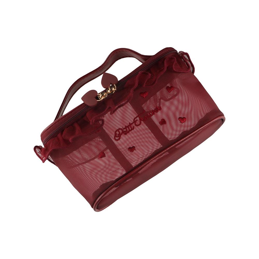 Handbag Mesh Cosmetic Bag Cosmetic Case Embroidered Makeup Bag Portable Mesh Storage Bag Outdoor Red-StyleA
Handbag Mesh Cosmetic Bag Cosmetic Case Embroidered Makeup Bag Portable Mesh Storage Bag Outdoor Red-StyleA