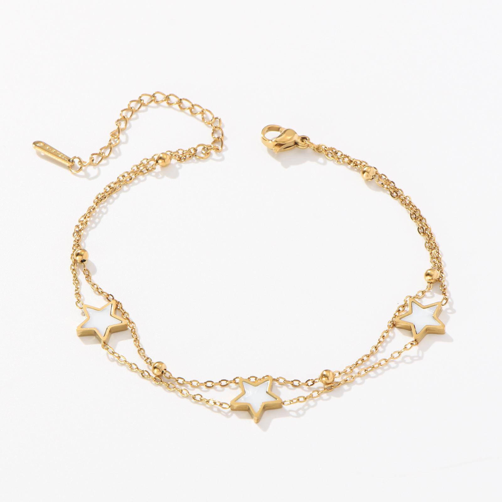 1Pc Stainless Steel Star Simulated Shell Bead Anklet Golden Silvery Minimalist Stackable Beach Jewelry Gift золотистый
1Pc Stainless Steel Star Simulated Shell Bead Anklet Golden Silvery Minimalist Stackable Beach Jewelry Gift золотистый