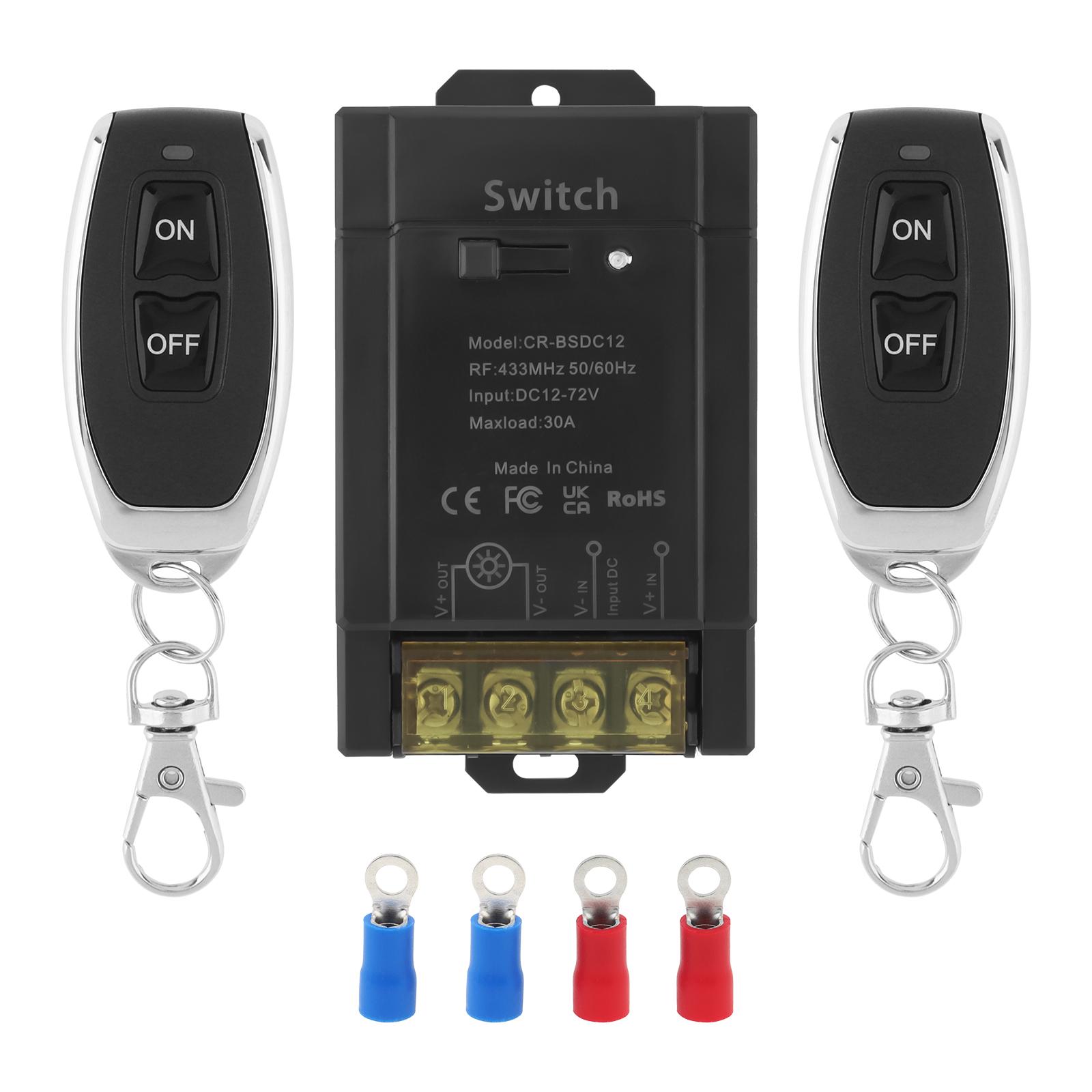 Беспроводной пульт дистанционного управления 30A 72V DC, Водонепроницаемый Сверхмощный для управления насосом, двигателем, вентилятором
Беспроводной пульт дистанционного управления 30A 72V DC, Водонепроницаемый Сверхмощный для управления насосом, двигателем, вентилятором