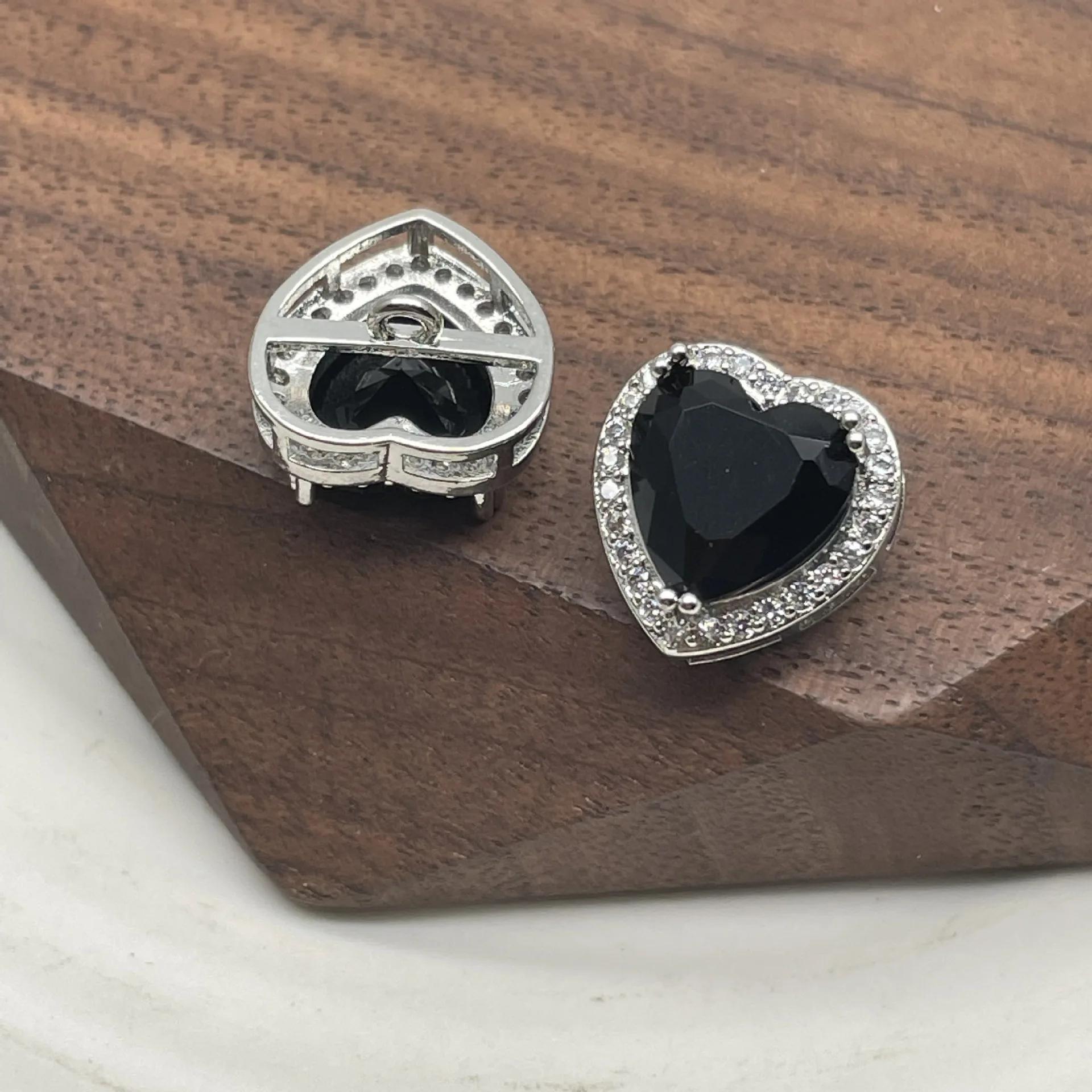 5pcs Fashion Heart Shaped Micro Inlaid Zircon Button Simple Shirt Sweater Sleeve Collar for Clothing Jewelry Diy Accessory 22L 14.0 MM чорний
5pcs Fashion Heart Shaped Micro Inlaid Zircon Button Simple Shirt Sweater Sleeve Collar for Clothing Jewelry Diy Accessory 22L 14.0 MM чорний