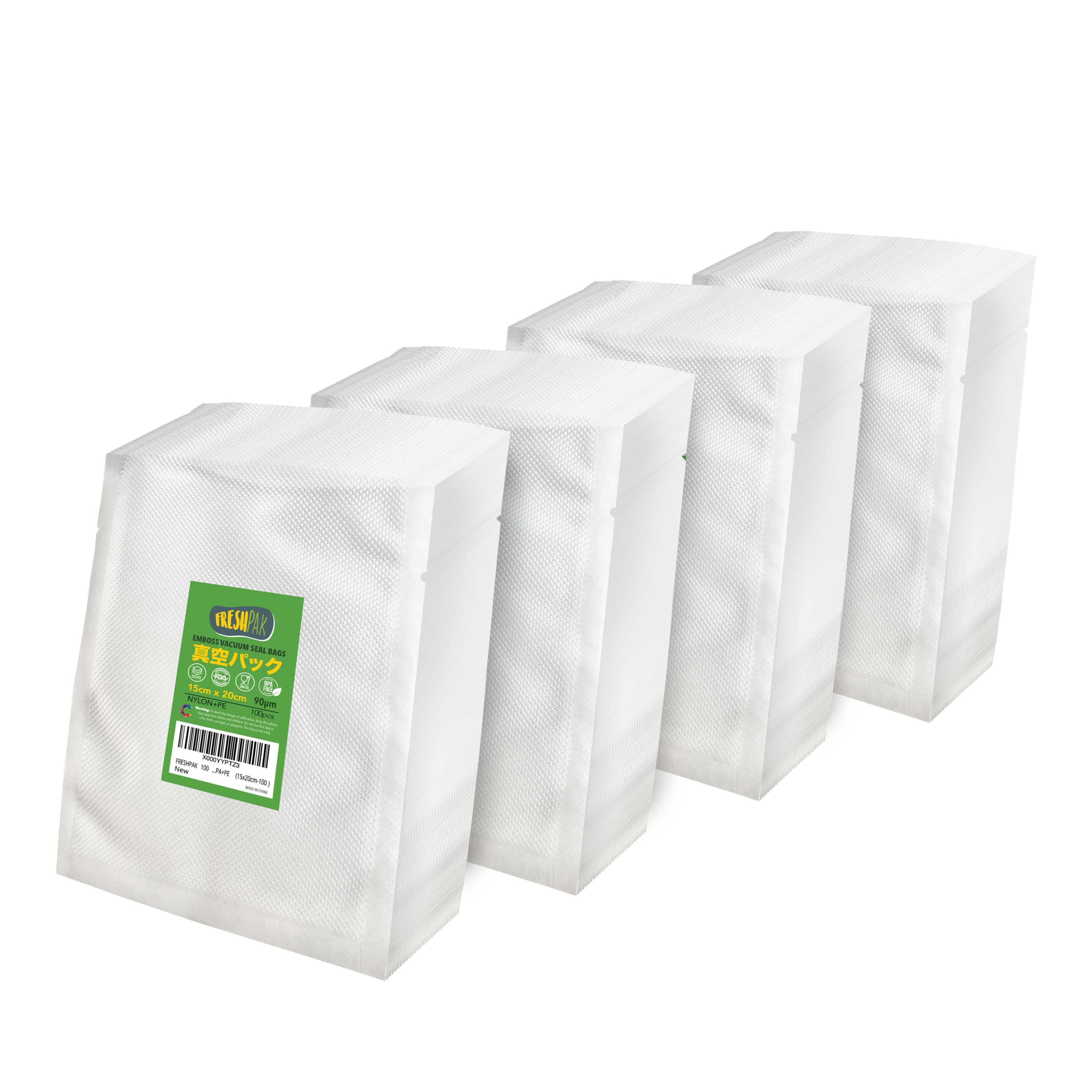 Вакуумный пакет FRESHPAK с тиснением 15x20 см 4x100 штук Нейлон Diamond Длительная свежесть Сохранение продуктов Размораживание в микроволновой печи Хранение в замороженном виде
Вакуумный пакет FRESHPAK с тиснением 15x20 см 4x100 штук Нейлон Diamond Длительная свежесть Сохранение продуктов Размораживание в микроволновой печи Хранение в замороженном виде