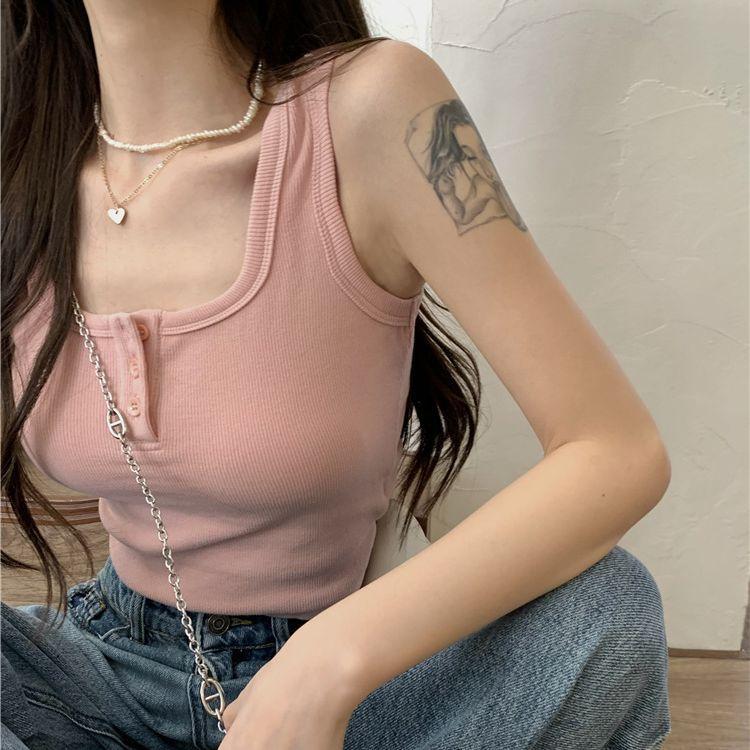 Summer new sweet and spicy style outer wear short U-neck I-shaped top pink suspender vest women s inner base 2XL рожевий
Summer new sweet and spicy style outer wear short U-neck I-shaped top pink suspender vest women s inner base 2XL рожевий