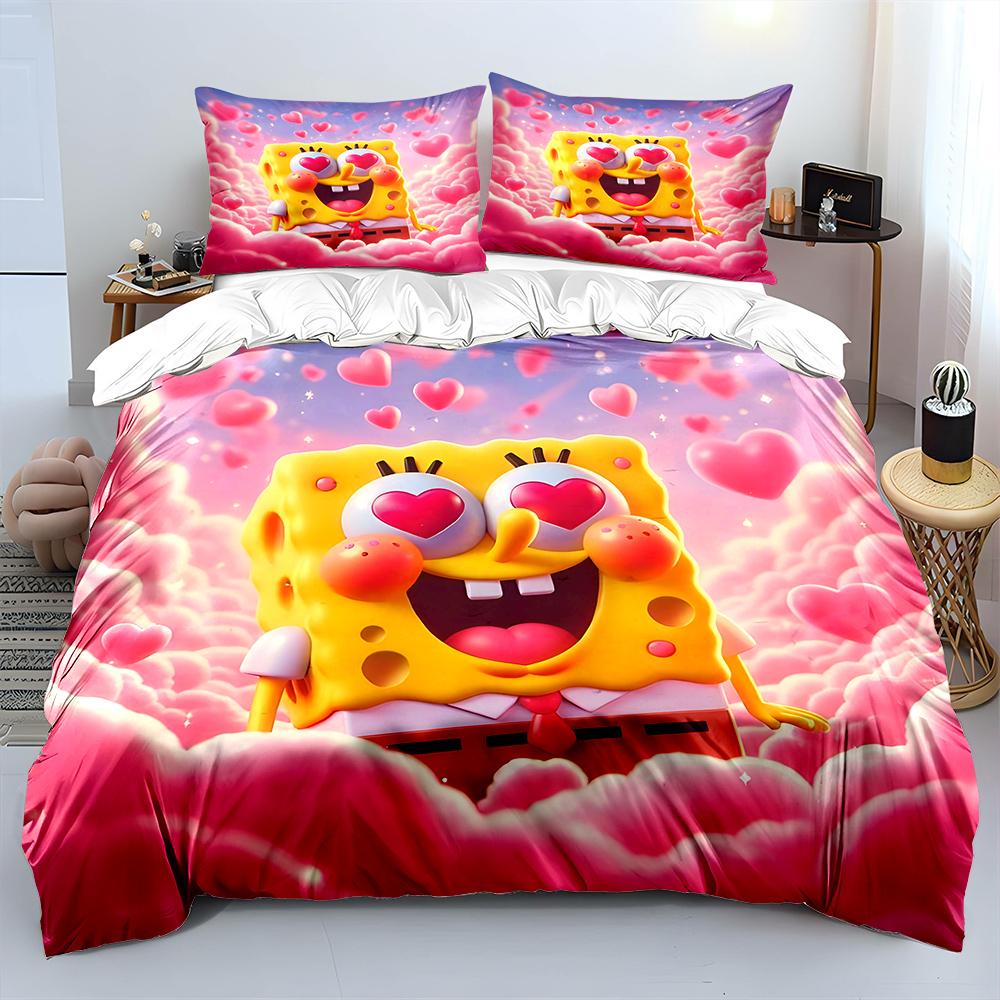 Cute Cartoon Bedding Set for Kids Adult Exquisite Home 3Piece Set with SpongeBob Print,Bed Cover Duvet Cover Pillow Case Bedroom 135x200cm
Cute Cartoon Bedding Set for Kids Adult Exquisite Home 3Piece Set with SpongeBob Print,Bed Cover Duvet Cover Pillow Case Bedroom 135x200cm