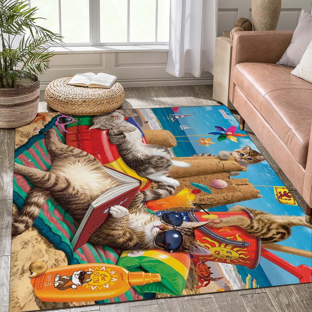 Beach Cats Vacation Pattern Carpet, Summer Floor Mat 40x60cm( 15x23in )
Beach Cats Vacation Pattern Carpet, Summer Floor Mat 40x60cm( 15x23in )