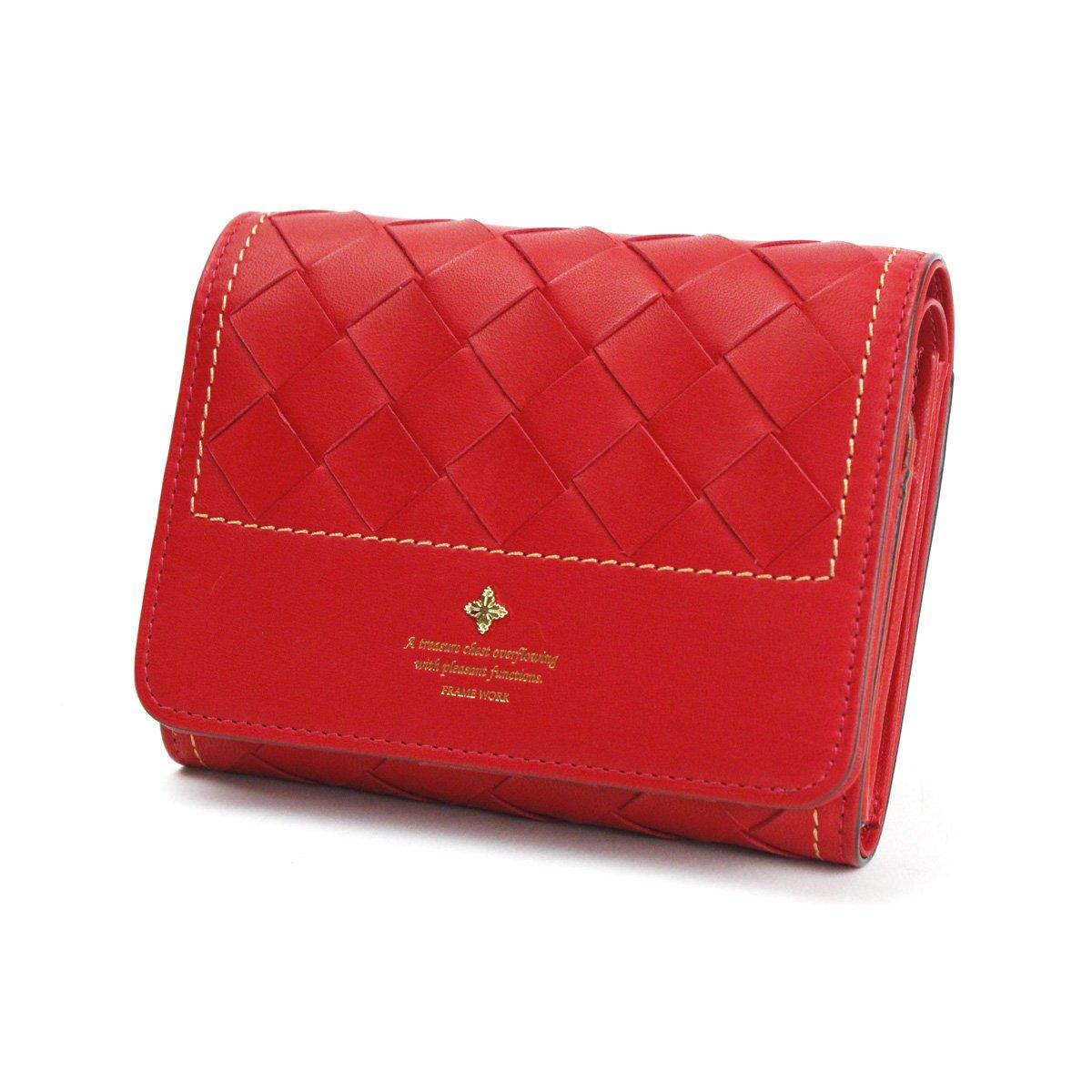 FRAME WORK QUARTET Mesh leather type coin purse included 0042500 (Framework) (horseskin) 2-fold wallet/box (Red (30))
FRAME WORK QUARTET Mesh leather type coin purse included 0042500 (Framework) (horseskin) 2-fold wallet/box (Red (30))