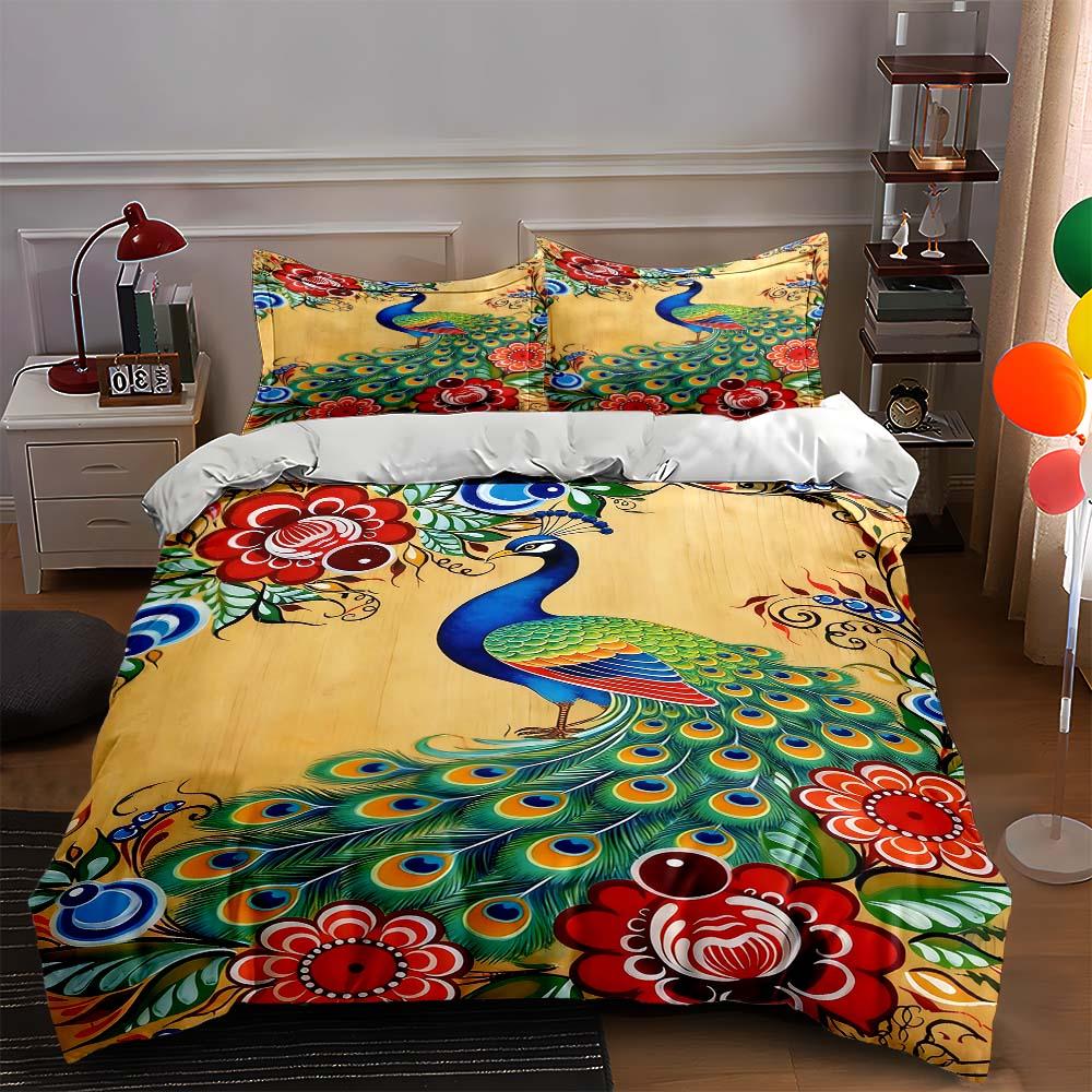 Peacock, floral, vibrant. Bedding Duvet cover sets Duvet covers Pillowcases gifts (1 * Duvet Cover 2 * Pillowcases, without duvet insert) 135x200cm
Peacock, floral, vibrant. Bedding Duvet cover sets Duvet covers Pillowcases gifts (1 * Duvet Cover 2 * Pillowcases, without duvet insert) 135x200cm