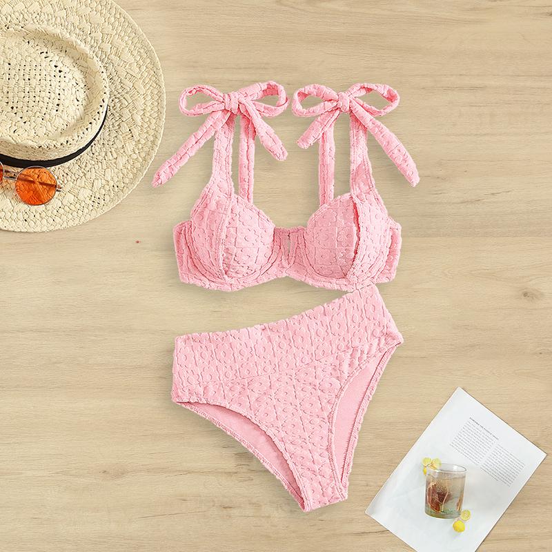 Bikini Set Women Swimsuit Two-Piece Lace Up Backless Female Swimwear Bathing Summer Solid High Waisted Fashion Beachwear S рожевий
Bikini Set Women Swimsuit Two-Piece Lace Up Backless Female Swimwear Bathing Summer Solid High Waisted Fashion Beachwear S рожевий
