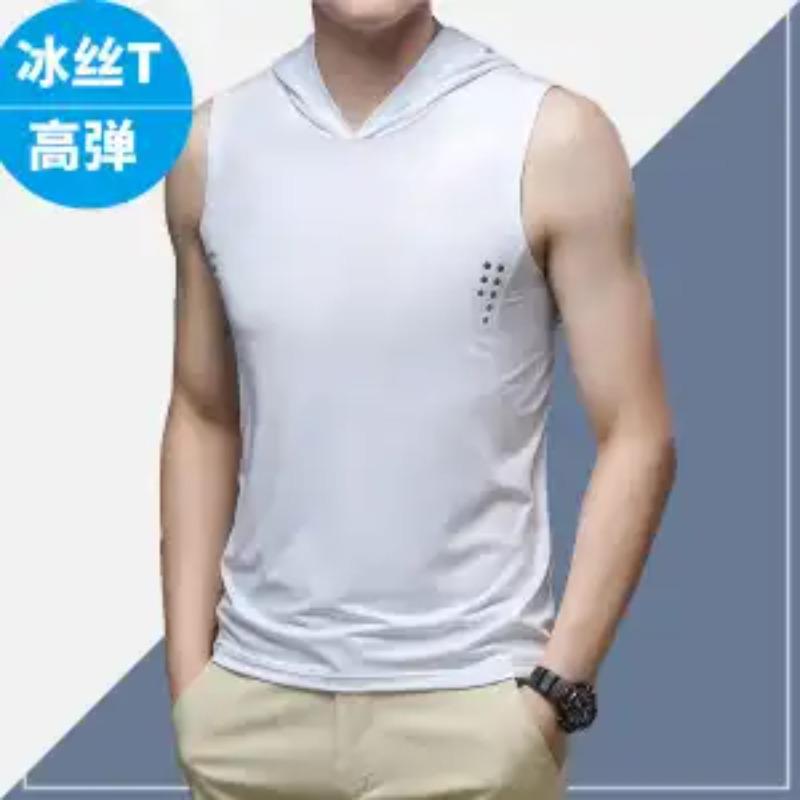 Mens Solid Color Ice Silk Sleeveless Hooded Tank Top M белый
Mens Solid Color Ice Silk Sleeveless Hooded Tank Top M белый