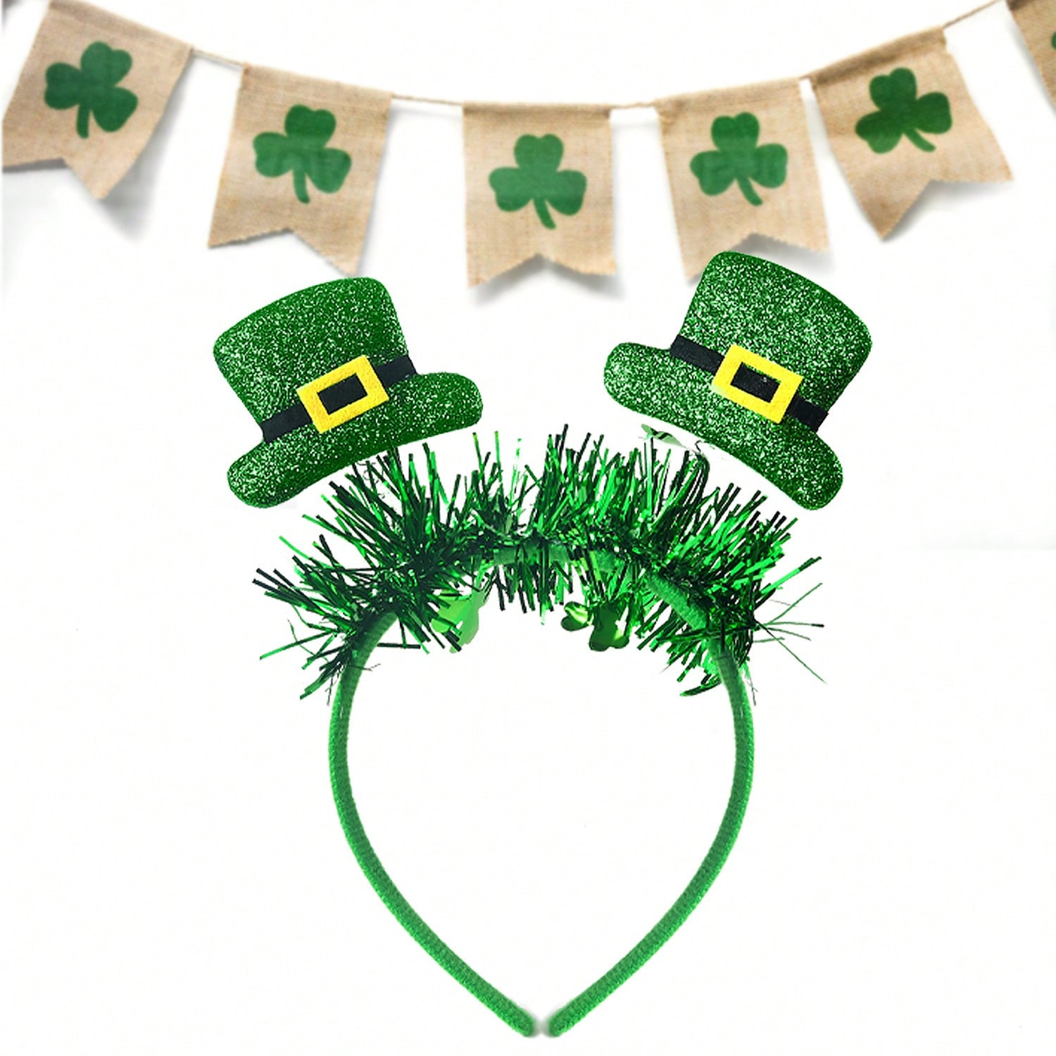 1pc St. Patrick s Day Irish Headband, Clover Sequins + Green Hat Element Holiday Headpiece, Party Atmosphere Decoration Headband, one-size
1pc St. Patrick s Day Irish Headband, Clover Sequins + Green Hat Element Holiday Headpiece, Party Atmosphere Decoration Headband, one-size