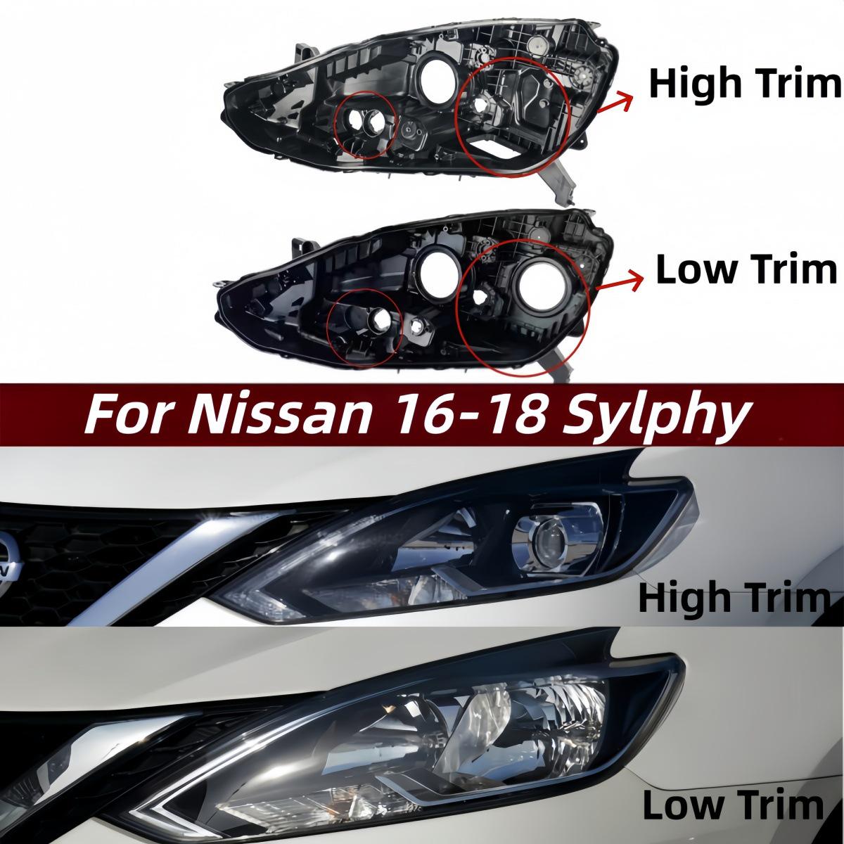 Compatible with Nissan Sylphy 16-18 Front Headlight Rear Black Base Shell for High/Low Trim Levels. Low Trim Rear Cover (Passenger Side - Right)
Compatible with Nissan Sylphy 16-18 Front Headlight Rear Black Base Shell for High/Low Trim Levels. Low Trim Rear Cover (Passenger Side - Right)