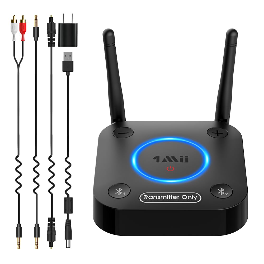 1Mii Bluetooth Transmitter for Simultaneous Connection of Two aptX aptX Low USB Optical Coaxial Wireless Audio Transmitter from TV to Bluetooth чёрный
1Mii Bluetooth Transmitter for Simultaneous Connection of Two aptX aptX Low USB Optical Coaxial Wireless Audio Transmitter from TV to Bluetooth чёрный