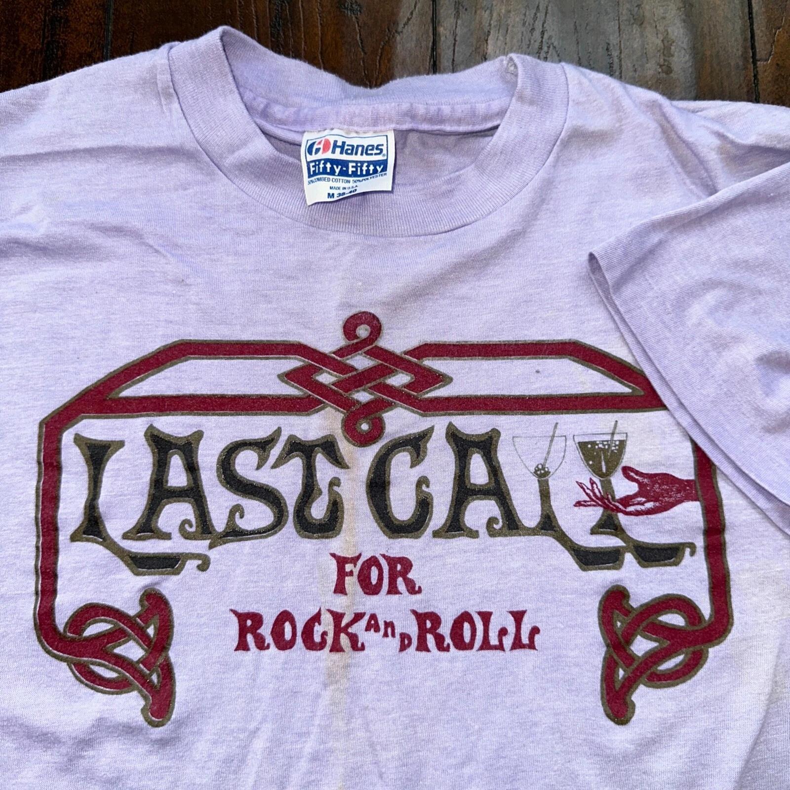 Rock N Roll Last Call Music Vintage T Shirt Hanes Single Stitch Party Beatles S
Rock N Roll Last Call Music Vintage T Shirt Hanes Single Stitch Party Beatles S