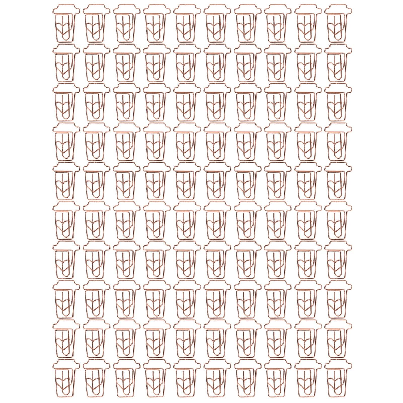 100pcs Paper Clips Innovative Cute Rose Coffee Cup Shape Reusable Mini Metal Paperclips for Office
100pcs Paper Clips Innovative Cute Rose Coffee Cup Shape Reusable Mini Metal Paperclips for Office