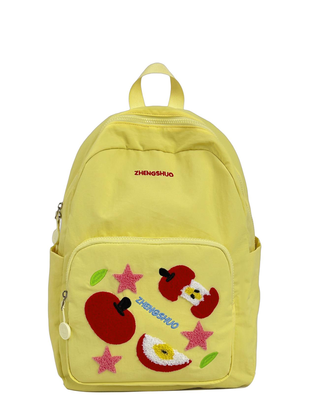 Nylon fabric lightweight student backpack, cute star-shaped fruit large-capacity cartoon travel women s backpack жовтий
Nylon fabric lightweight student backpack, cute star-shaped fruit large-capacity cartoon travel women s backpack жовтий