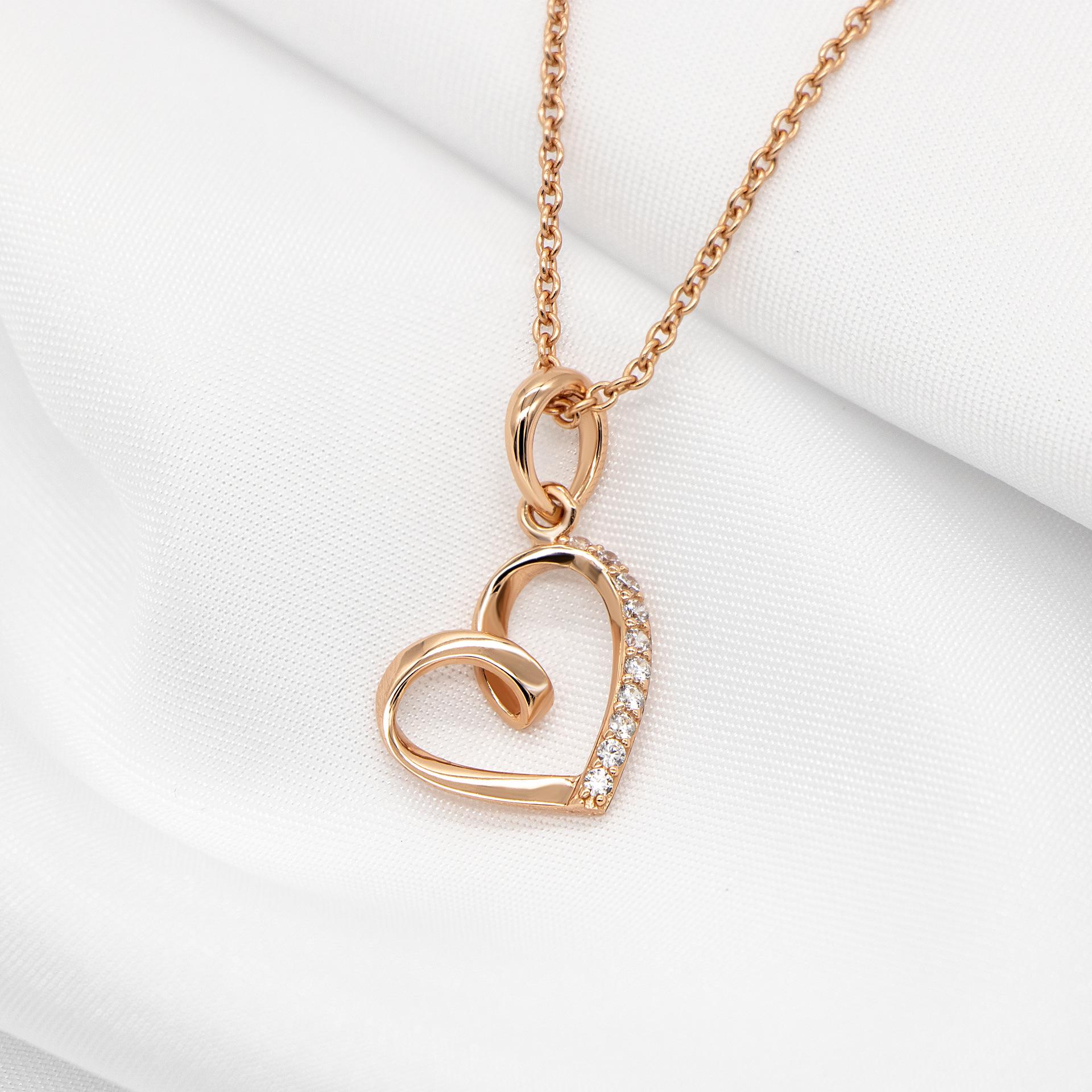 Ожерелье-сердце из розового золота из стерлингового серебра S925 - Элегантная женская подвеска, цепочка для ключиц, подарок 925 Silver розового золота
Ожерелье-сердце из розового золота из стерлингового серебра S925 - Элегантная женская подвеска, цепочка для ключиц, подарок 925 Silver розового золота