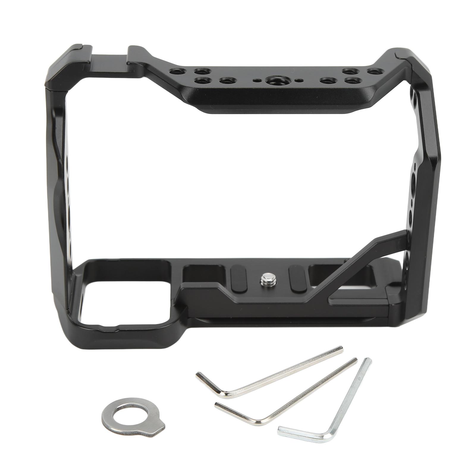 Aluminum Alloy Camera Cage with 14 Inch 38 Inch Threaded Holes Cold Shoe Mount for Sony A7M4
Aluminum Alloy Camera Cage with 14 Inch 38 Inch Threaded Holes Cold Shoe Mount for Sony A7M4