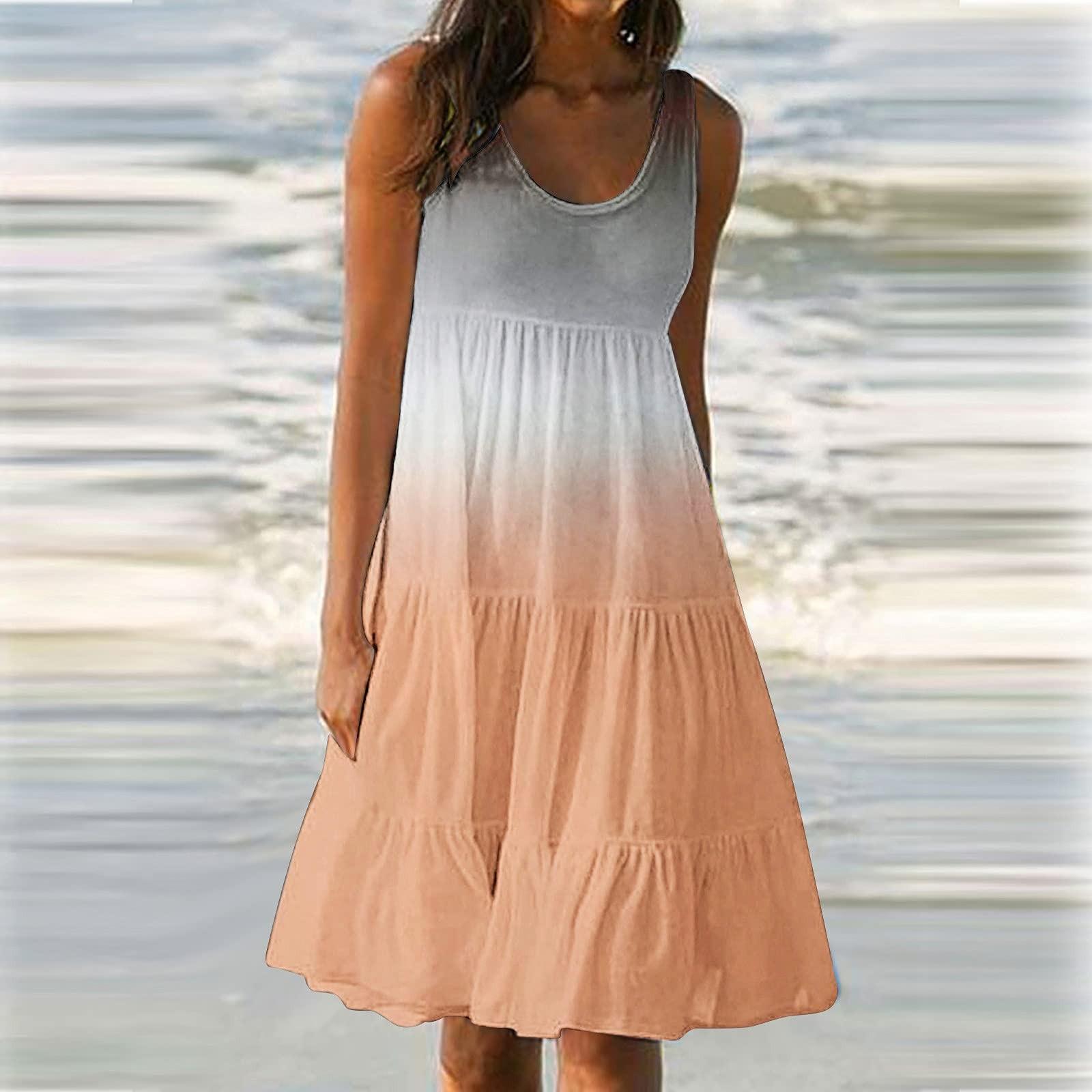 Women s Summer Sleeveless Ruched Beach Dress O Neck Midi Dress Casual Sundress XXL помаранчевий
Women s Summer Sleeveless Ruched Beach Dress O Neck Midi Dress Casual Sundress XXL помаранчевий