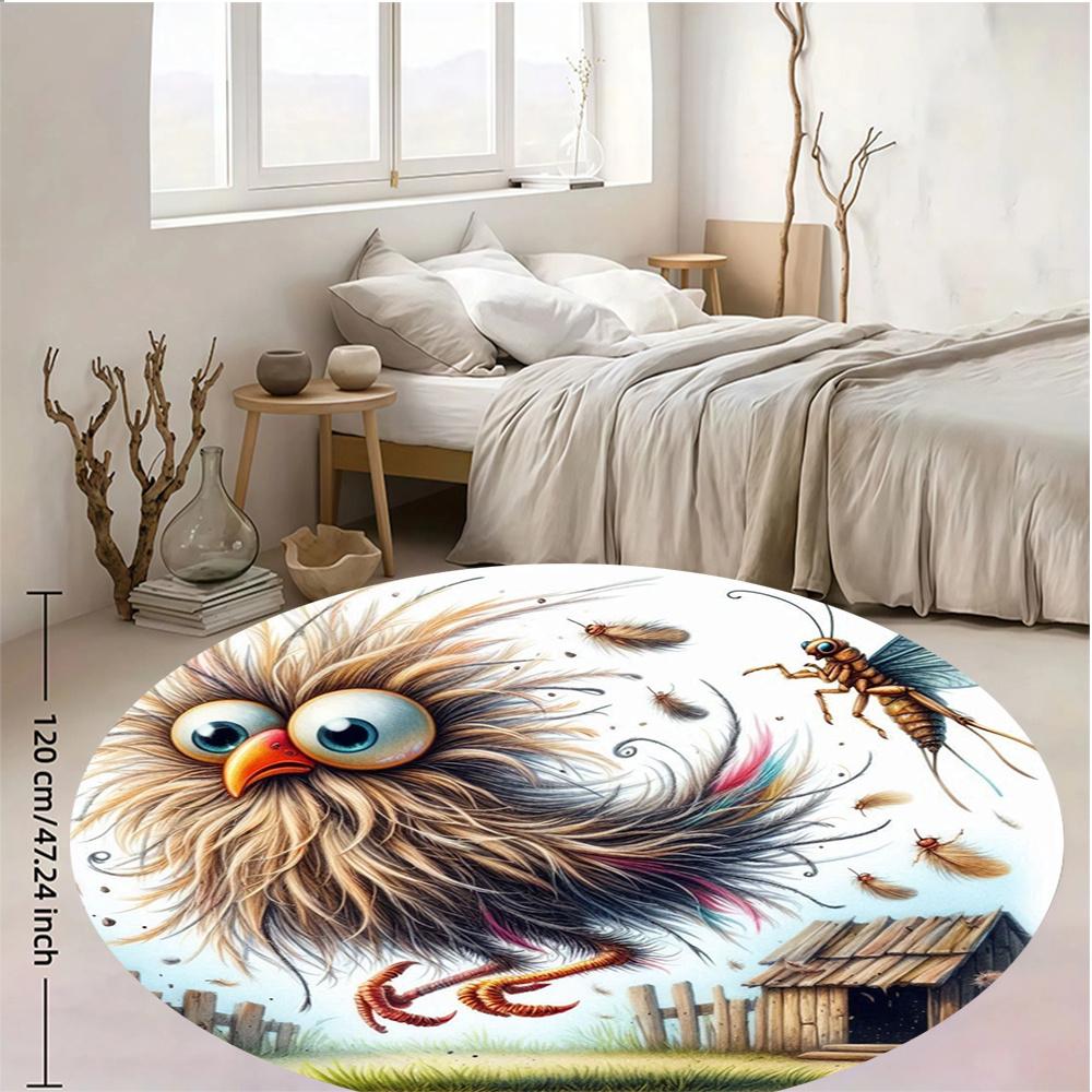 Flannel Printed Round Rug With Cute Bird And Insect Design For Kids Room Or Play Area Soft Non Slip Floor Mat Fun Home Decor 60cm
Flannel Printed Round Rug With Cute Bird And Insect Design For Kids Room Or Play Area Soft Non Slip Floor Mat Fun Home Decor 60cm