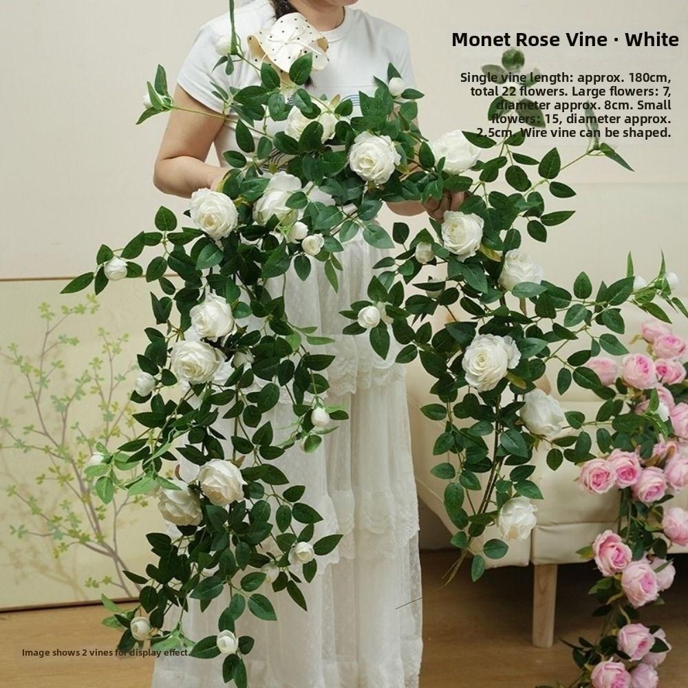 9 Colors Artificial Rose Vine 1.8m 22 Heads Fake Plants Leaves Home Decoration білий
9 Colors Artificial Rose Vine 1.8m 22 Heads Fake Plants Leaves Home Decoration білий