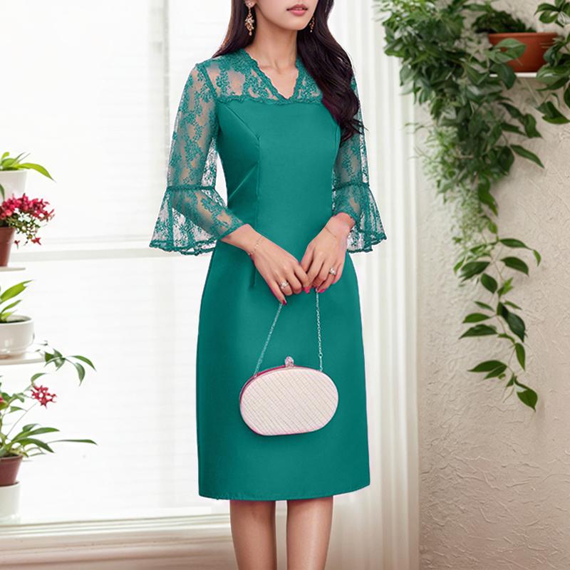 ZANZEA Женское повседневное платье-футляр с V-образным вырезом и рукавами 3/4, кружевной вставкой 3XL
ZANZEA Женское повседневное платье-футляр с V-образным вырезом и рукавами 3/4, кружевной вставкой 3XL