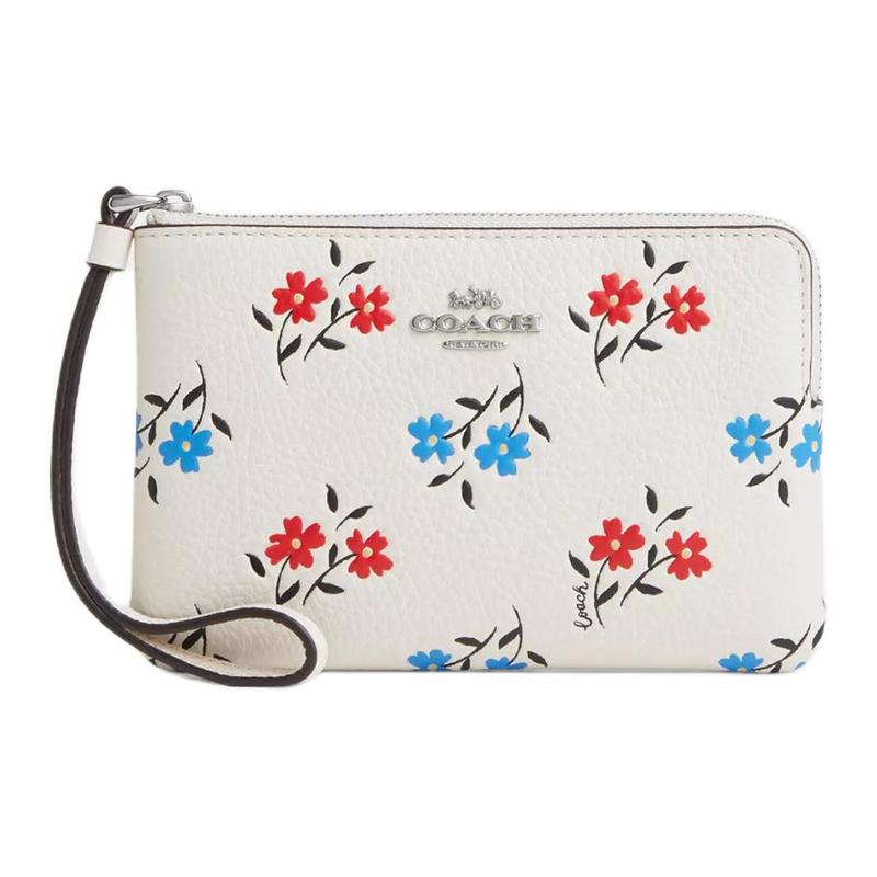 COACH Corner Zip 16 Floral Print Wrist Strap Zip Closure Fine Pebbled Leather Clutch Small Women s Silver and Chalk Multicolor срібний
COACH Corner Zip 16 Floral Print Wrist Strap Zip Closure Fine Pebbled Leather Clutch Small Women s Silver and Chalk Multicolor срібний