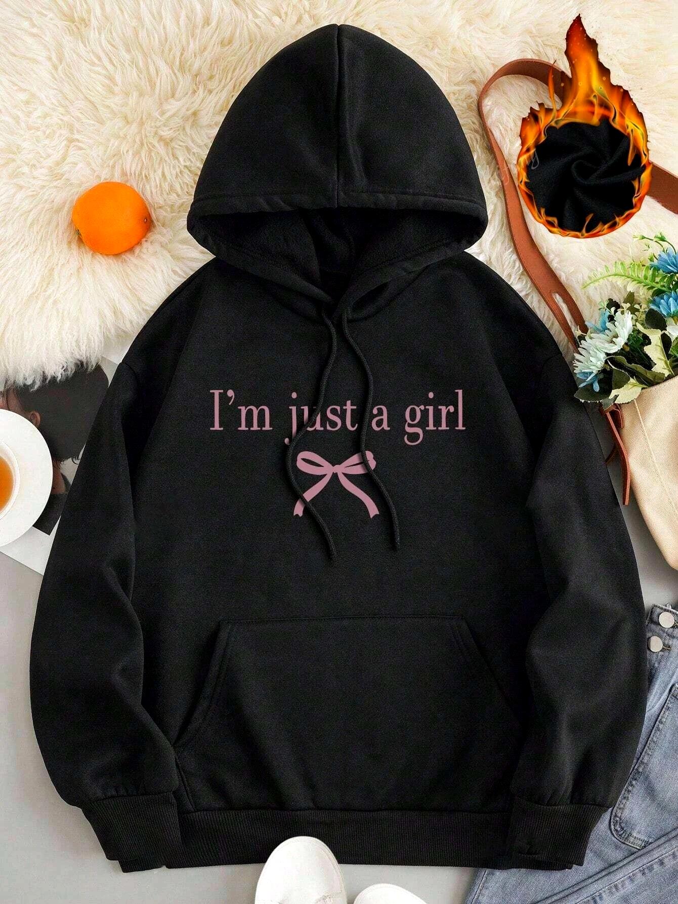 IM Just A Girl Simple Printing Women Hoody Harajuku Loose Clothes Fleece Warm Comfortable Hoodie Vintage Autumn Crewneck Top S
IM Just A Girl Simple Printing Women Hoody Harajuku Loose Clothes Fleece Warm Comfortable Hoodie Vintage Autumn Crewneck Top S