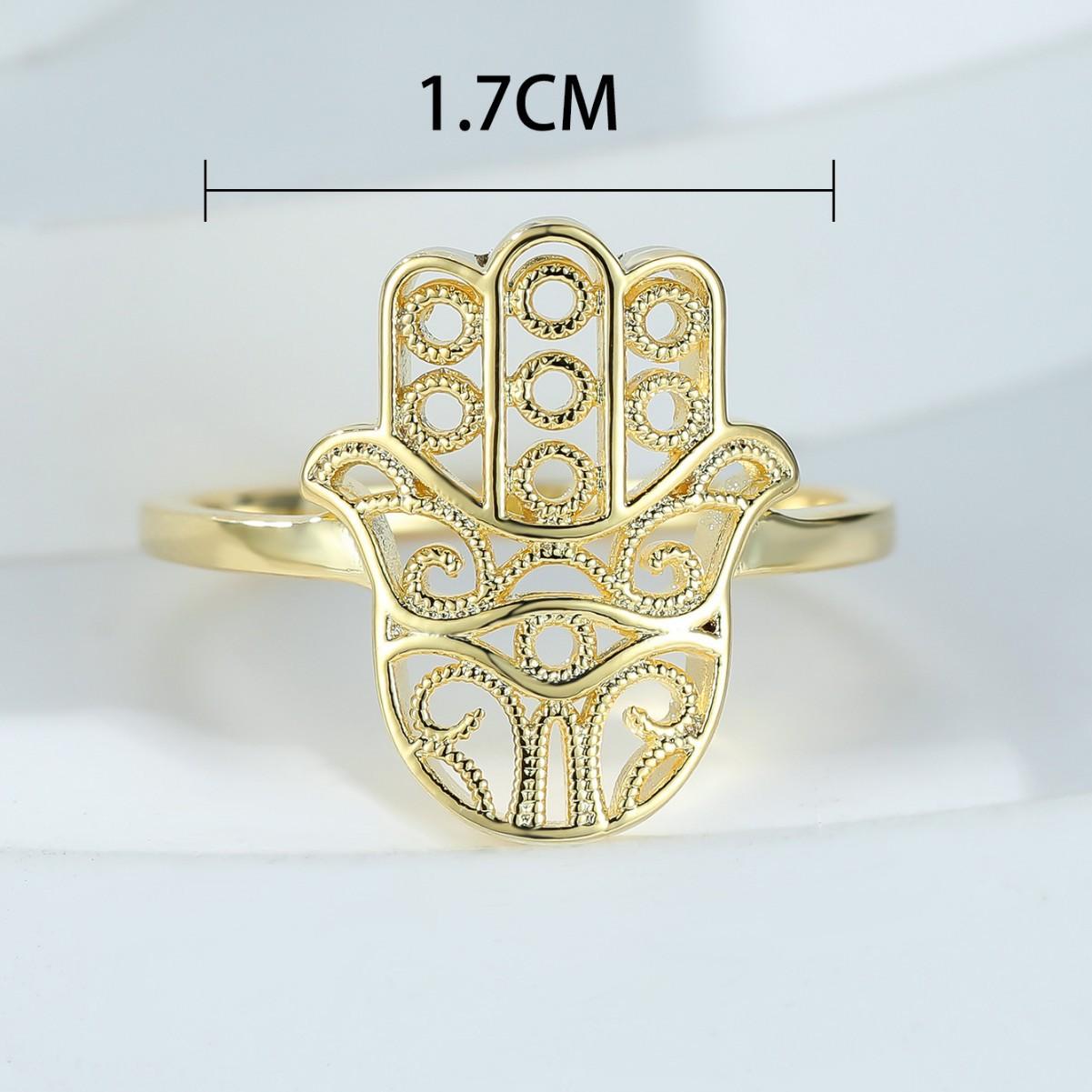 Hollow Fatima Hand Palm Ring, Versatile Jewelry with Simple Design no. 13 золотий
Hollow Fatima Hand Palm Ring, Versatile Jewelry with Simple Design no. 13 золотий