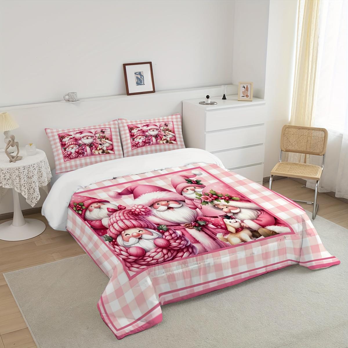 3Pcs Duvet Cover Set, Pink Santa Claus Warm Scene Pattern Printed Duvet Cover Pillowcase, Breathable Polyester, Machine Washable Duvet Cover Set&EU Single(135x200cm)
3Pcs Duvet Cover Set, Pink Santa Claus Warm Scene Pattern Printed Duvet Cover Pillowcase, Breathable Polyester, Machine Washable Duvet Cover Set&EU Single(135x200cm)