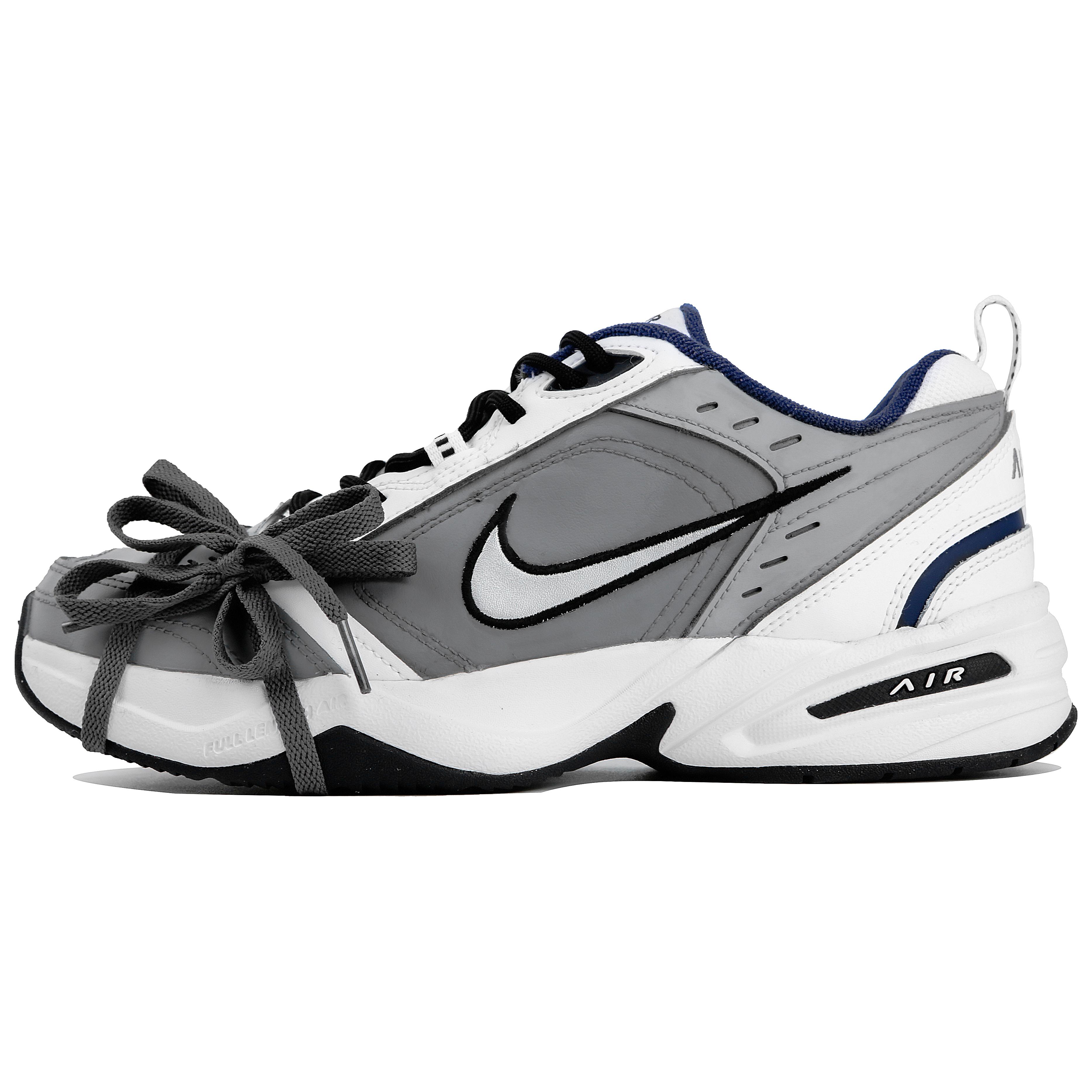 Nike Air Monarch 4 White Navy Textile, Leather Cushioning Low top Chunky Sneakers Unisex White Gray 415445-102(Team4-) 42
Nike Air Monarch 4 White Navy Textile, Leather Cushioning Low top Chunky Sneakers Unisex White Gray 415445-102(Team4-) 42