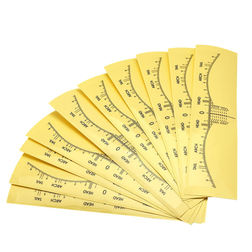 10PCS Eyebrow Ruler Disposable Sticker Microblading Ruler makeup tool жовтий
10PCS Eyebrow Ruler Disposable Sticker Microblading Ruler makeup tool жовтий