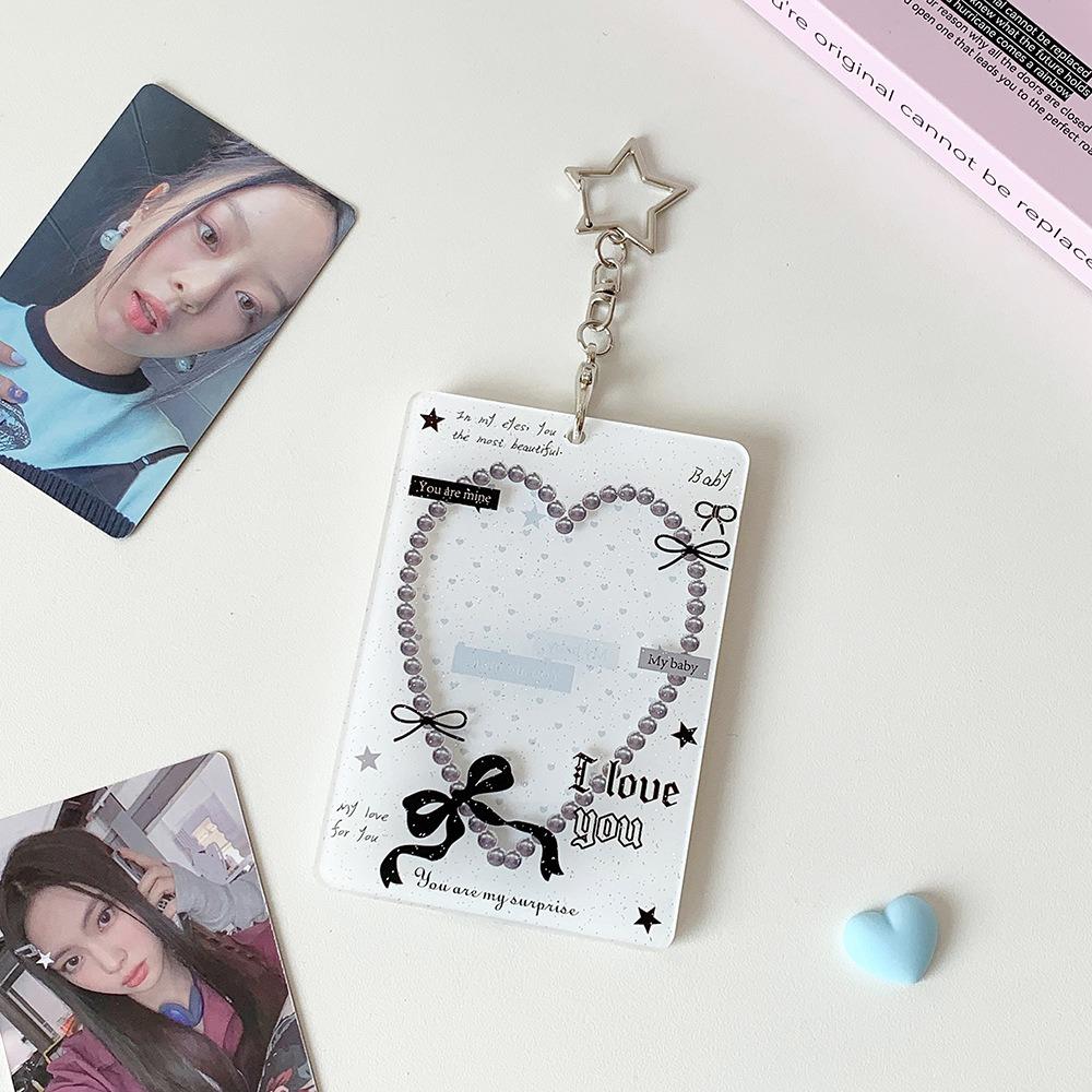 INS Bow Design Card Sleeve Keychain Bag Pendant DIY Design Photocard Holder Transparent Card Cover
INS Bow Design Card Sleeve Keychain Bag Pendant DIY Design Photocard Holder Transparent Card Cover