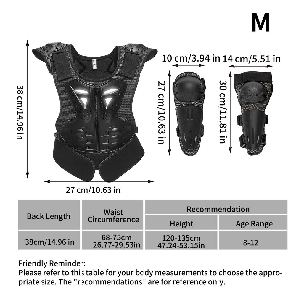 All-Sport Kids Protective Gear Chest Elbow Knee Guard Set for Skateboarding Skiing Bicycle, Active Boys Girls Safety
All-Sport Kids Protective Gear Chest Elbow Knee Guard Set for Skateboarding Skiing Bicycle, Active Boys Girls Safety
