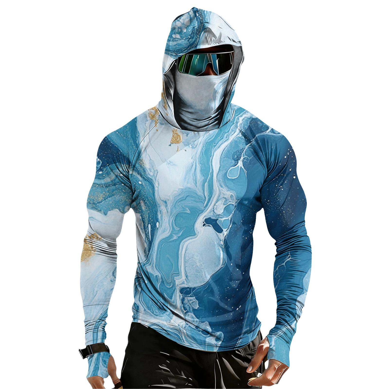 Men s Casual Raglan Hooded Long Sleeve Sun Protection Shirt UPF 100 Plus Lightweight Breathable Quick Dry Fabric with Textured Print XXXXXL синий
Men s Casual Raglan Hooded Long Sleeve Sun Protection Shirt UPF 100 Plus Lightweight Breathable Quick Dry Fabric with Textured Print XXXXXL синий