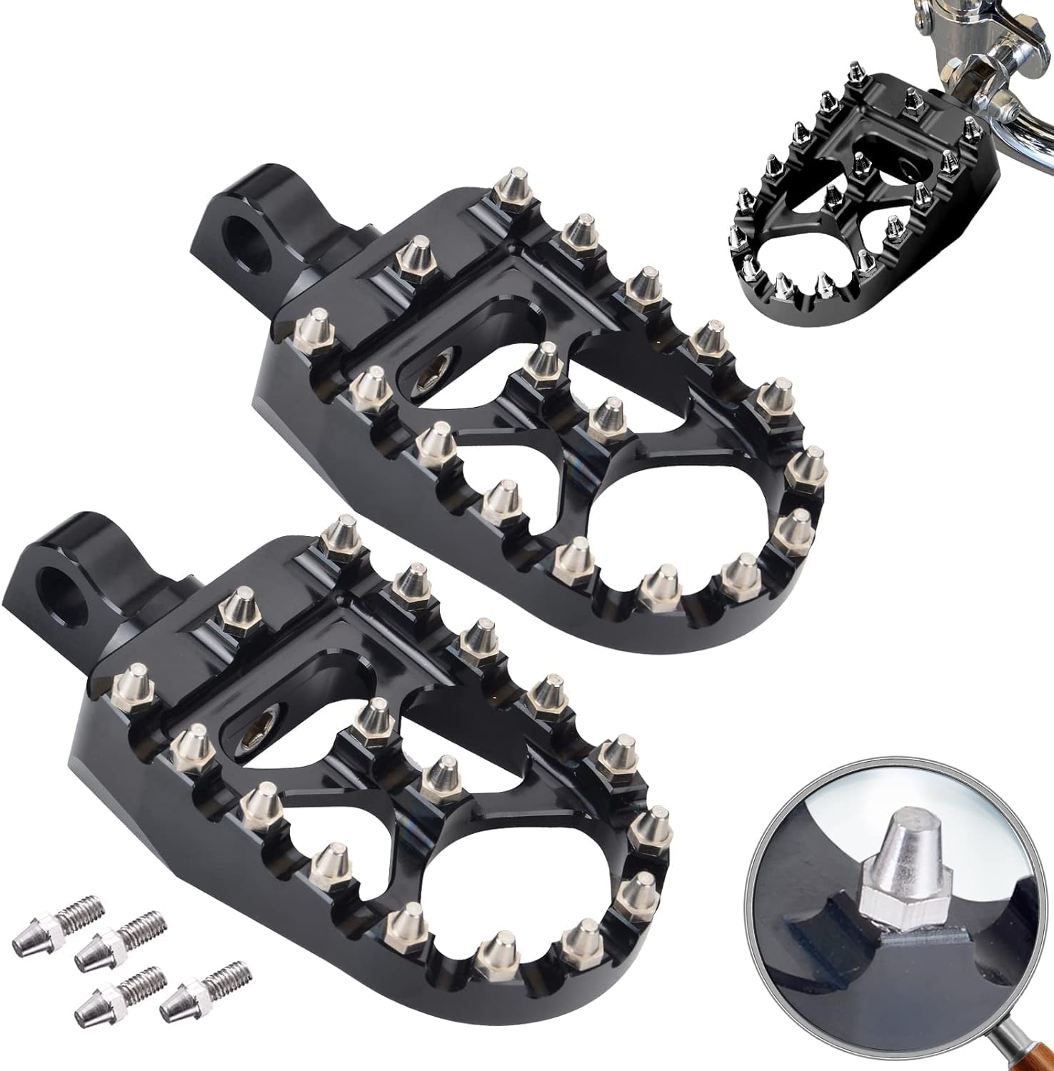 Goldfire 1 Pair CNC Wide Foot Pegs 360° Rotating MX Chopper Bobber Style CNC Wide Foot Pegs
Goldfire 1 Pair CNC Wide Foot Pegs 360° Rotating MX Chopper Bobber Style CNC Wide Foot Pegs