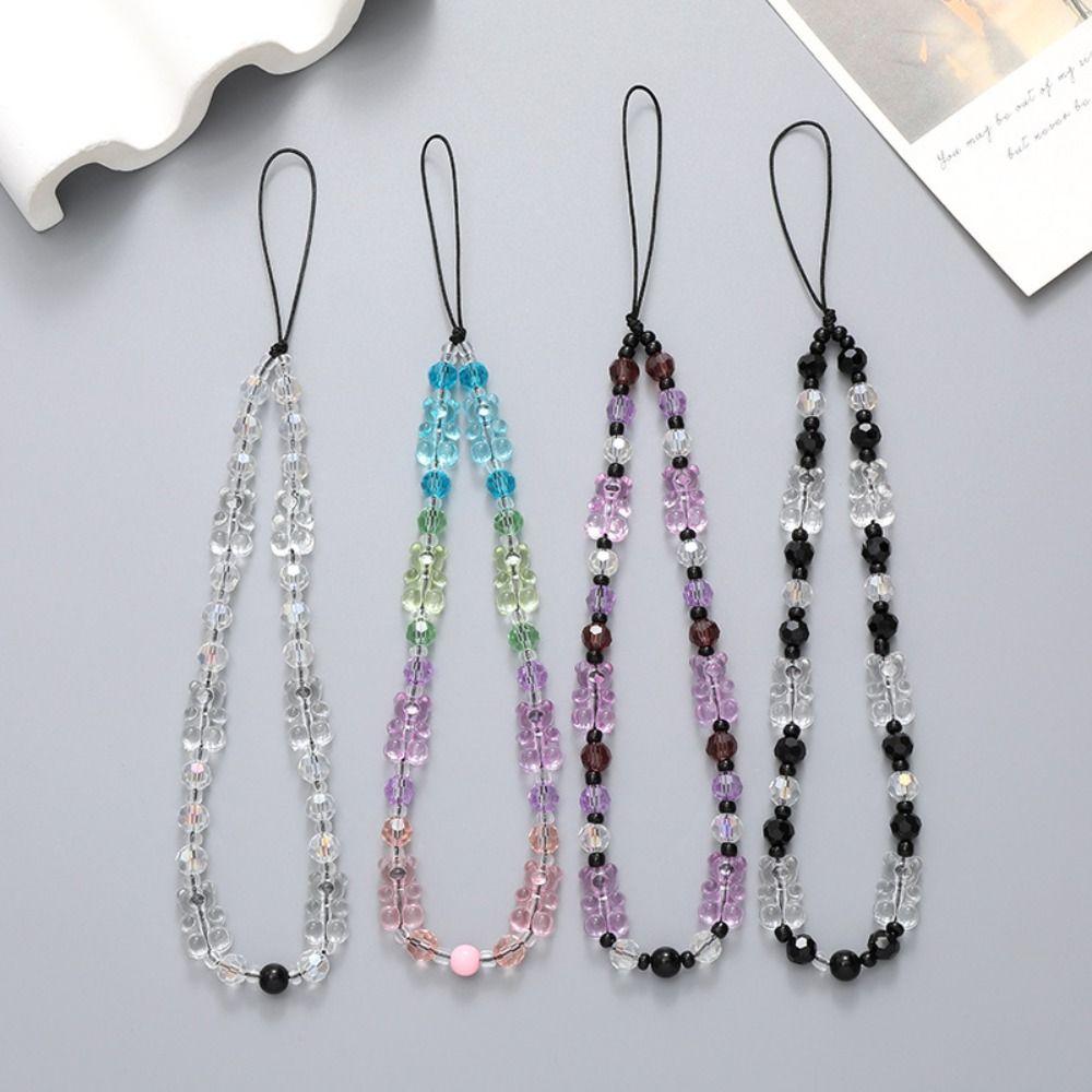 Acrylic Bear Beaded Phone Pendant Beaded Phone Pendant High Quality Cellphone Wrist Strap
Acrylic Bear Beaded Phone Pendant Beaded Phone Pendant High Quality Cellphone Wrist Strap