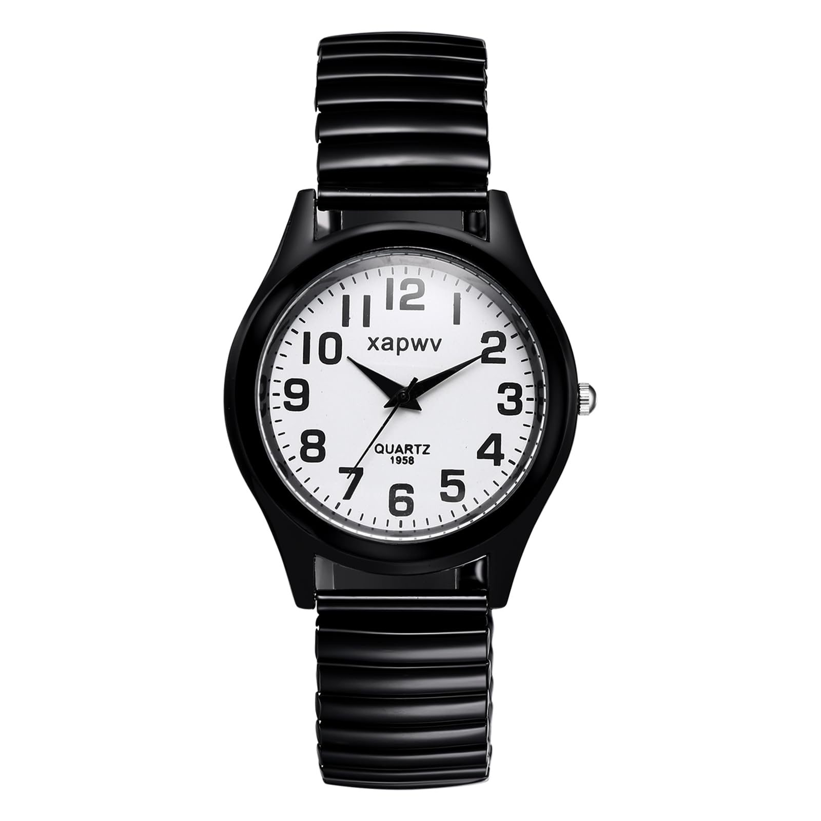Precision Steel Wristwatch Elastic Strap Dial Simple Wristwatch Black Arabic Numerals Watch Imitation Quartz Student Popular Black White Dial Men s
Precision Steel Wristwatch Elastic Strap Dial Simple Wristwatch Black Arabic Numerals Watch Imitation Quartz Student Popular Black White Dial Men s
