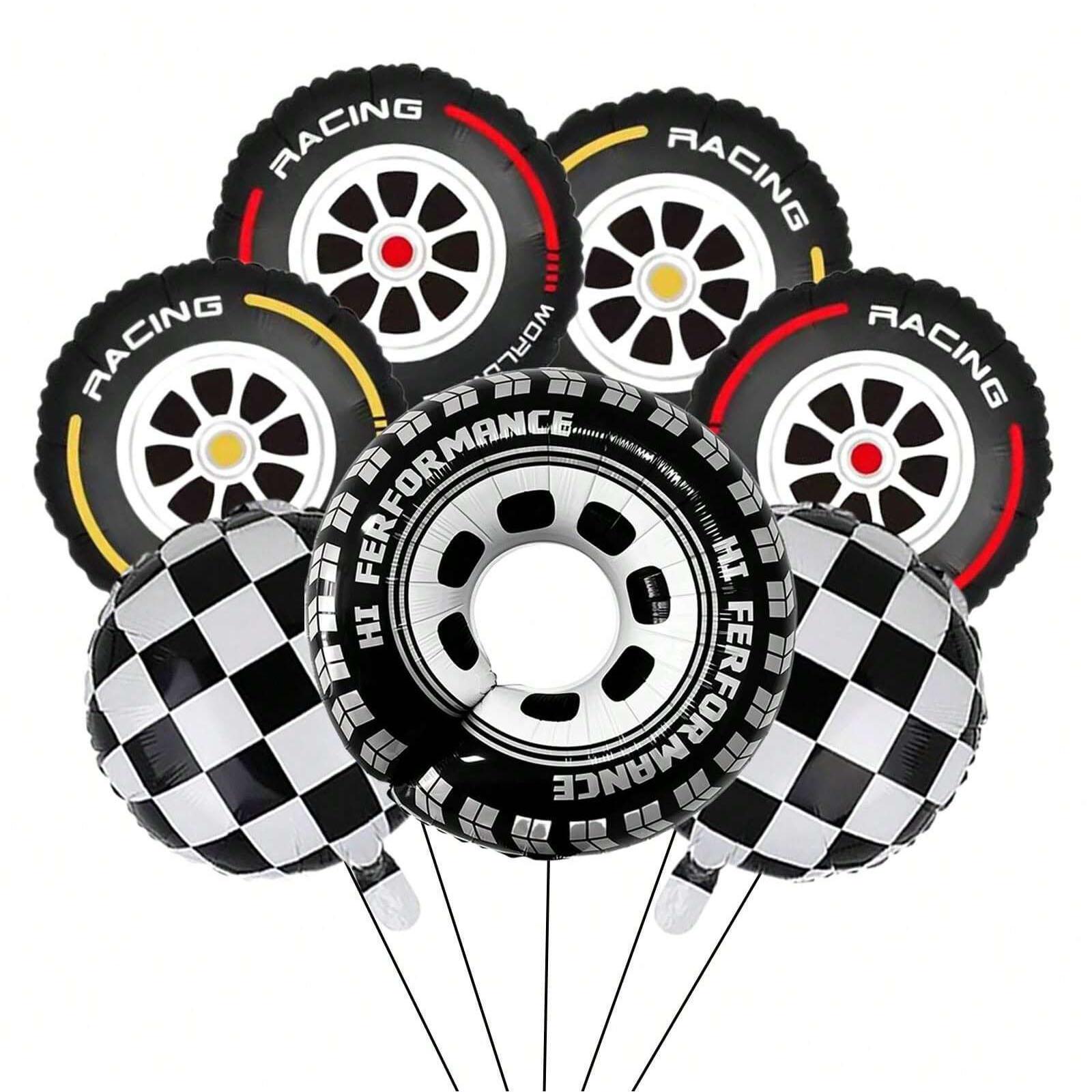 7Pcs Racing Tire Aluminum Film Balloon Set Racing Theme Wedding Birthday Party Decoration Balloon Other
7Pcs Racing Tire Aluminum Film Balloon Set Racing Theme Wedding Birthday Party Decoration Balloon Other
