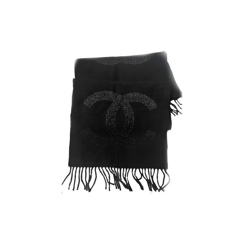 CHANEL Printed Pattern Wool Blended Cashmere Wool Scarf Women s Black
CHANEL Printed Pattern Wool Blended Cashmere Wool Scarf Women s Black
