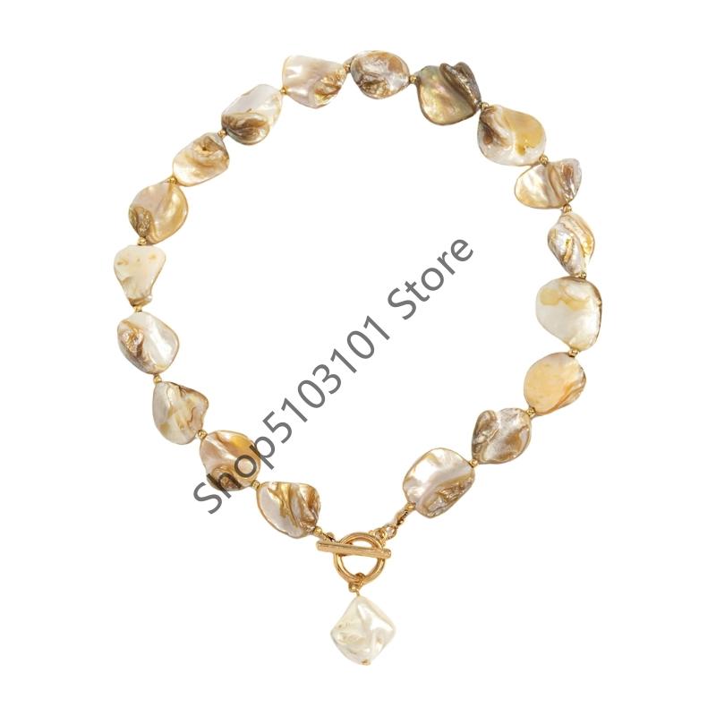 Bohemian Irregular Chain Necklace for Women Summer Beach Vacation pearl Pendant Choker Necklace Y2K Jewelry білий
Bohemian Irregular Chain Necklace for Women Summer Beach Vacation pearl Pendant Choker Necklace Y2K Jewelry білий