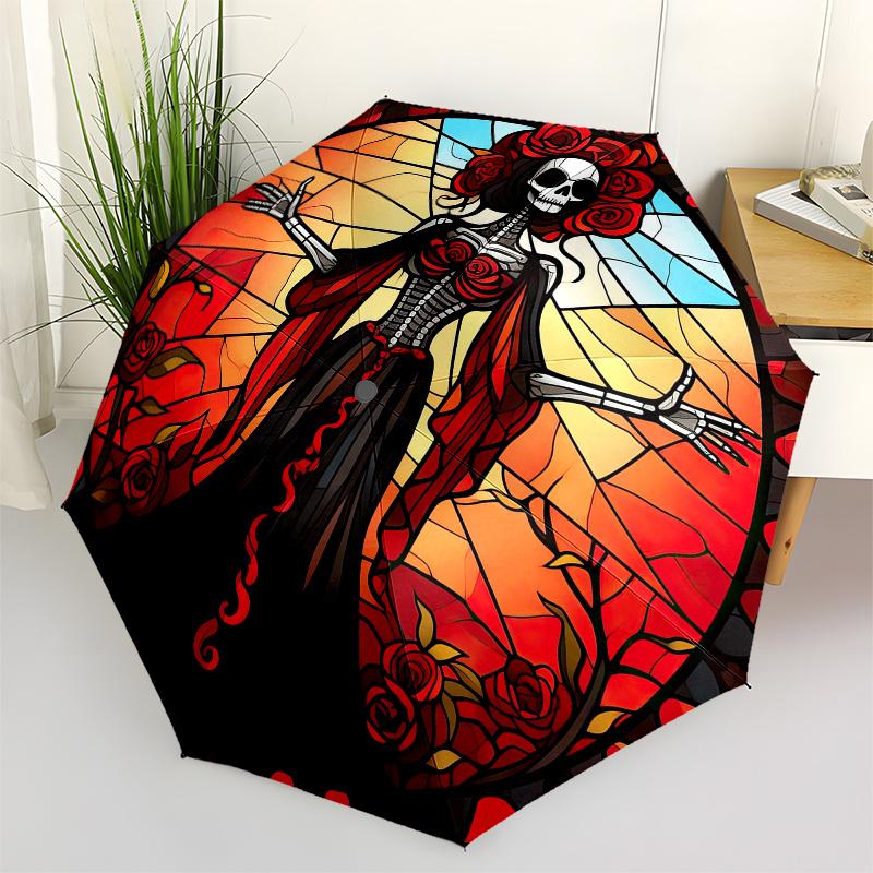 Day of the Dead Stained Glass Wall Art Decor Skeleton with Roses Umbrella, Christmas Gift Y148
Day of the Dead Stained Glass Wall Art Decor Skeleton with Roses Umbrella, Christmas Gift Y148
