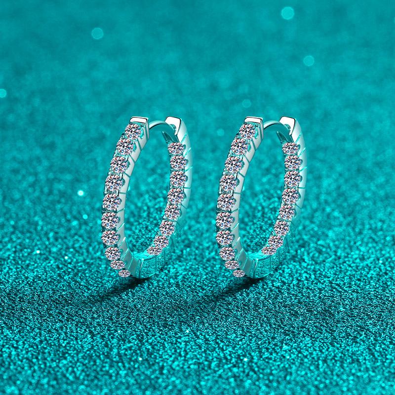 925 Sterling Silver Gold-Plated Moissanite Ear Cuffs for Women - Exquisite Round Hoop Earrings Sterling Silver
925 Sterling Silver Gold-Plated Moissanite Ear Cuffs for Women - Exquisite Round Hoop Earrings Sterling Silver