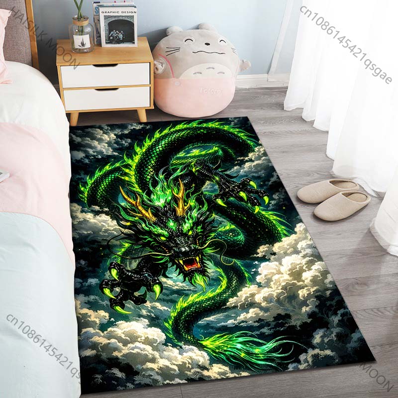 Green Flaming Dragon Swirling Through Clouds Carpet for Living Room Bedroom Sofa Home Decor Rus Non-slip Floor Mat Luxury Gift 40cm x 60cm
Green Flaming Dragon Swirling Through Clouds Carpet for Living Room Bedroom Sofa Home Decor Rus Non-slip Floor Mat Luxury Gift 40cm x 60cm