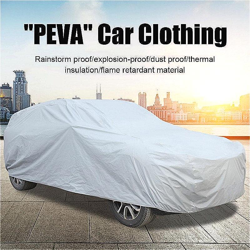 General Car Clothing Car Use PEVA Single Layer Sunshade Cover Rainproof Waterproof Sunscreen Car Cover L 480×175×120cm срібний
General Car Clothing Car Use PEVA Single Layer Sunshade Cover Rainproof Waterproof Sunscreen Car Cover L 480×175×120cm срібний