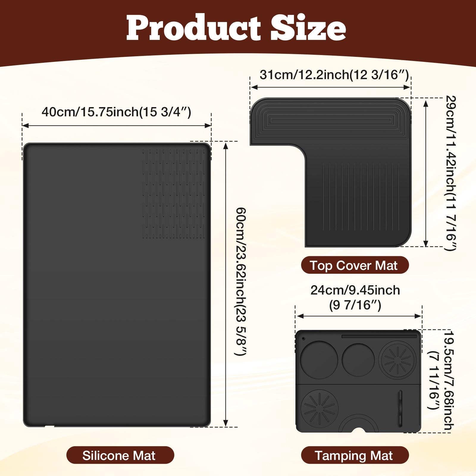 Silicone Coffee Maker Mat for ES601/701 3 in 1 Top Pad 24 x 16 Coffee Bar Mat and Espresso Tamping Pad Food Safe Silicone чёрный
Silicone Coffee Maker Mat for ES601/701 3 in 1 Top Pad 24 x 16 Coffee Bar Mat and Espresso Tamping Pad Food Safe Silicone чёрный
